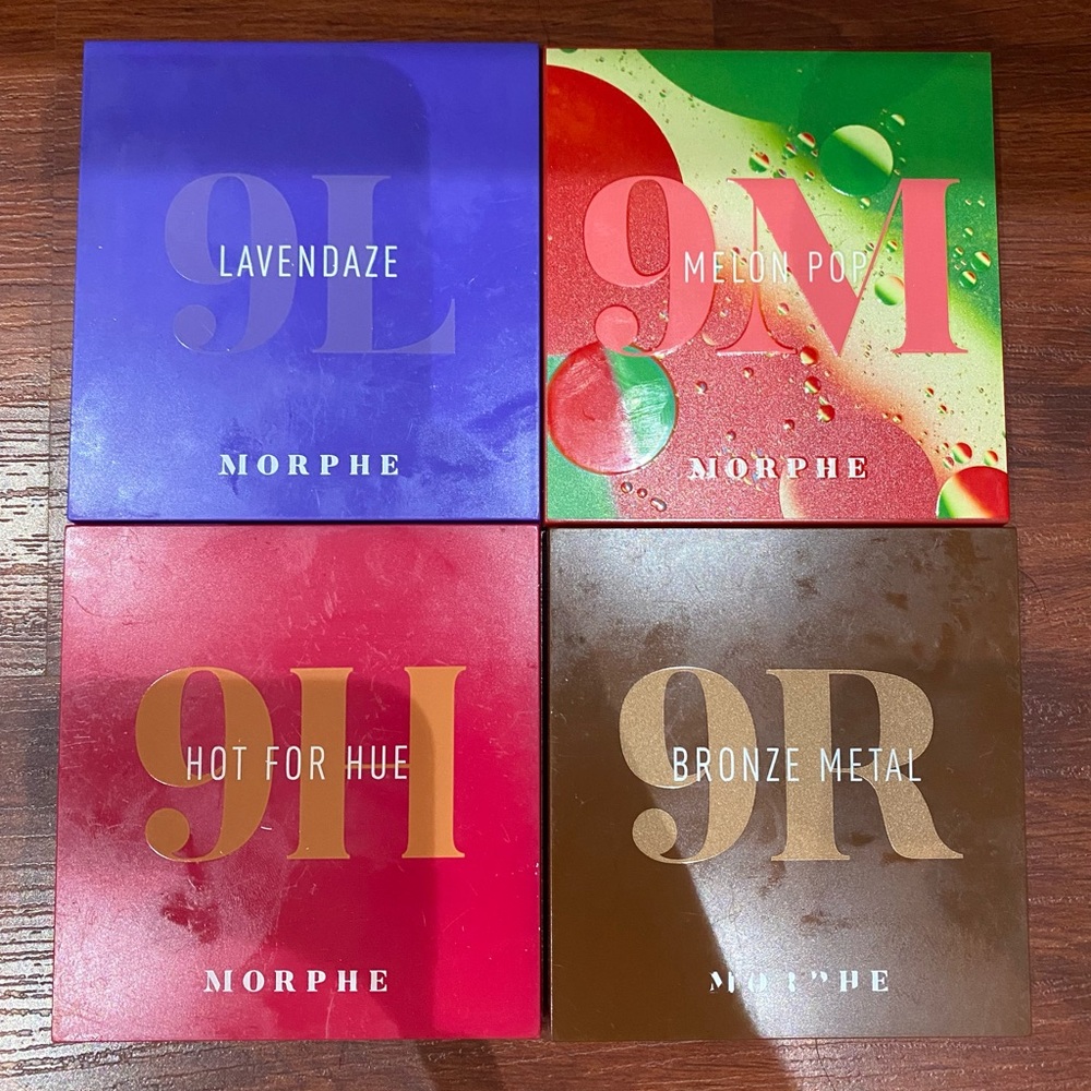 Lot Of 4 Morphe Artistry Eye Shadow Pallets  9L 9H 9M 9R - New!